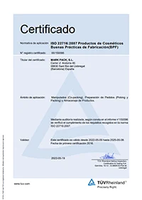 Buenas Prácticas de Fabricación de Productos Cosméticos_Certificación 22716